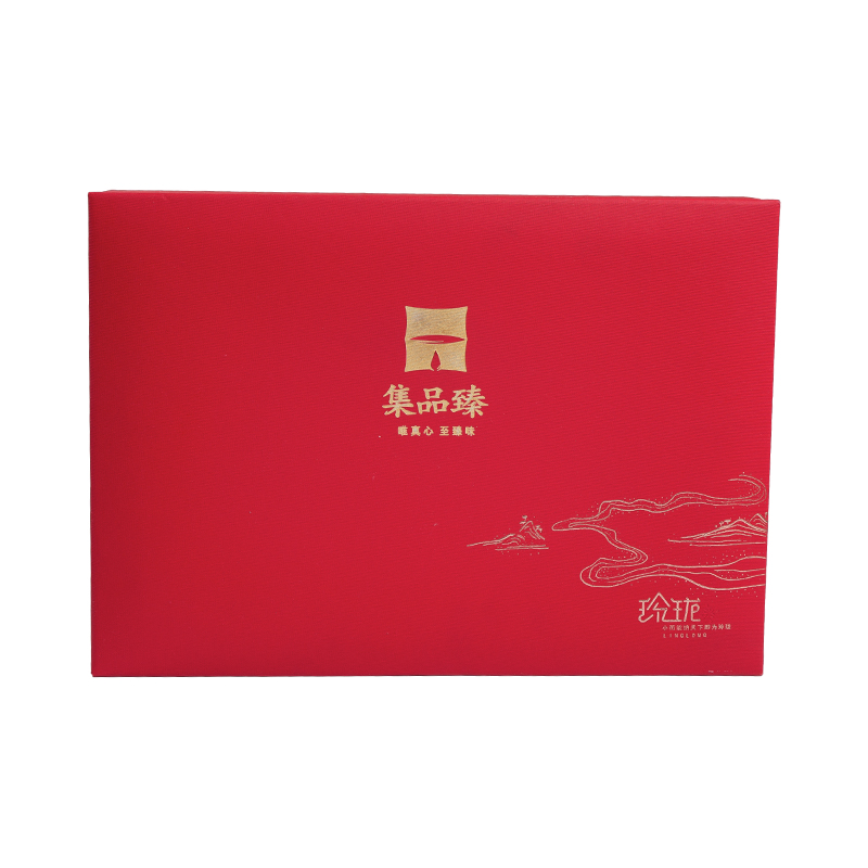 Caixa de presente personalizada de Natal e Ano Novo Chinês com tampa
