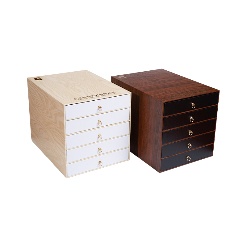 Caixa de presente de grãos de madeira vintage personalizada