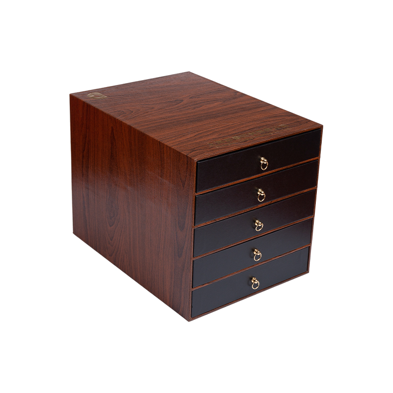 Caixa de presente de grãos de madeira vintage personalizada