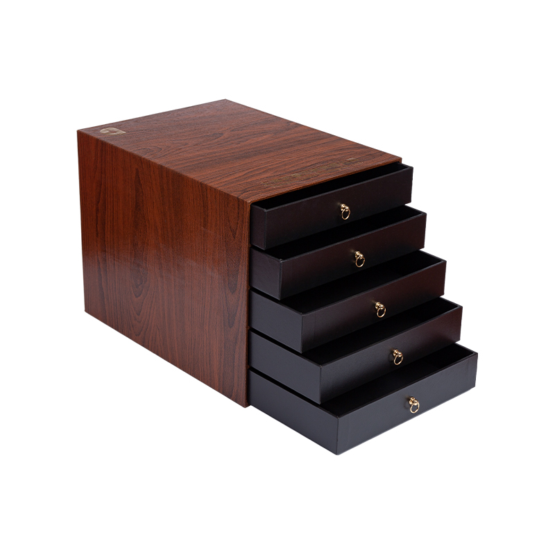 Caixa de presente de grãos de madeira vintage personalizada